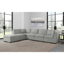 Thomasville Rockford Grey Modular Sofa with Power Footrest
