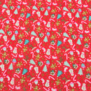 10 m Weihnachtsparty-Weihnachtsstoff aus Polycotton, rot