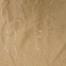 Gold Swirls Embroidery Taffeta Dress Craft Fabric