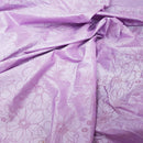 Sunflowers Velvet Flocked Taffeta Fabric Dress 150cm Pink