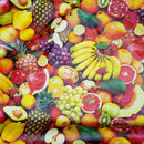 Fruits Printed  PVC Vinyl Tablecloth Fabric 140cm Wide