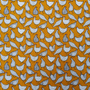 Rose Hubble Chicken Print Cotton Fabric Sewing Craft Quilting 45", Mustard