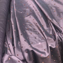 Mirror Sequin Taffeta Fabric Bridal Abaya Gown Dress 60", Aubergine Purple