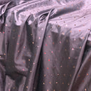 Mirror Sequin Taffeta Fabric Bridal Abaya Gown Dress 60", Aubergine Purple