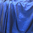 Mirror Sequin Taffeta Fabric Dress Bridal Abaya Gown Material, Navy Shot Black