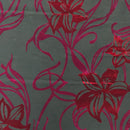 Taftstoff mit goldener Wirbelstickerei 