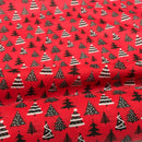 Christmas PolyCotton Fabric Xmas Crafts Material 45"