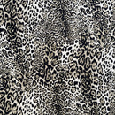 Baumwoll-Popeline mit Leopardenflecken, Braun