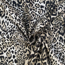 Baumwoll-Popeline mit Leopardenflecken, Braun