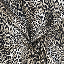 Baumwoll-Popeline mit Leopardenflecken, Braun
