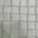 Quilted Squares Faux Leather Car Interior Bed Frame Fabric Upholstery 54" Silver