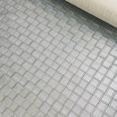 Quilted Squares Faux Leather Car Interior Bed Frame Fabric Upholstery 54" Silver