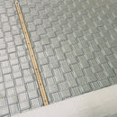 Quilted Squares Faux Leather Car Interior Bed Frame Fabric Upholstery 54" Silver