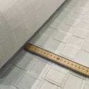 Heavy Vinyl Faux Leather Square Box Quilted Fabric 54", Ivory/Cream
