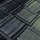 Quilted Squares Faux Leather Car Interior Door Cards Fabric Upholstery 54" Black