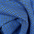 Tiny Check Polyviscose Tartan Fabric 140cm, Blue