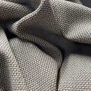 Tiny Check Polyviscose Tartan Fabric 140cm, Brown