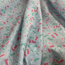 Rainy Day Wellies & Umbrellas Polycotton Fabric – Light Blue Novelty Print Dressmaking & Craft Fabric, 45” Wide