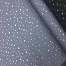 20m Black Sparkle Sequins Hologram Spot Organza Fabric - Bull Ring Fabrics