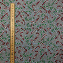 20m Christmas Polycotton Fabric – Xmas Candy 45”, Grey - Bull Ring Fabrics