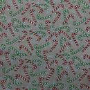 20m Christmas Polycotton Fabric – Xmas Candy 45”, Grey - Bull Ring Fabrics