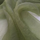 20m Crinkle Organza Fabric Dress Draping Crafts 54" Sage Green - Bull Ring Fabrics