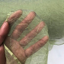 20m Crinkle Organza Fabric Dress Draping Crafts 54" Sage Green - Bull Ring Fabrics