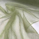20m Crinkle Organza Fabric Dress Draping Crafts 54" Sage Green - Bull Ring Fabrics