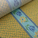 20m Sheeting Cotton Fabric Yellow Floral Diamonds Bed Duvet 72" - Bull Ring Fabrics