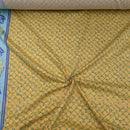 20m Sheeting Cotton Fabric Yellow Floral Diamonds Bed Duvet 72" - Bull Ring Fabrics