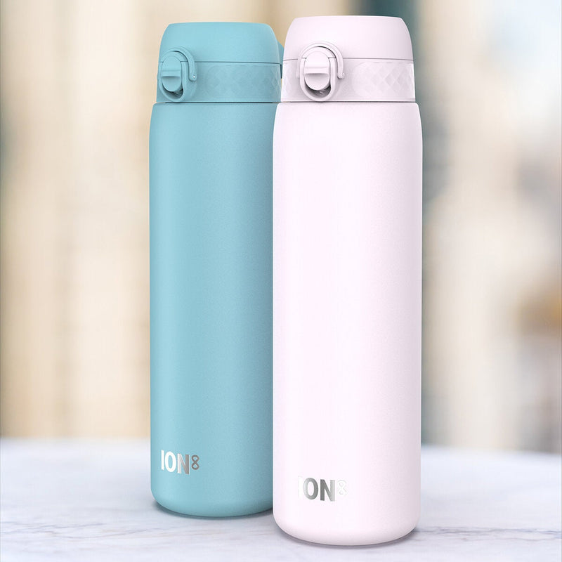 Ion8 Stainless Steel 1.2L Water Bottle, 2 Pack in Two Colour Combinations - Blue