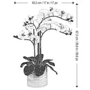 Artificial Orchid in Ribbed Ceramic Pot