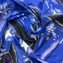 Heavy Halloween Cotton Fabric Wizards Hat & Wand 54", Blue