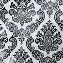 Meterware PVC Damast Schwarz, Weiß