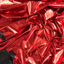 Red Metallic Foil Fabric Shiny Stretch Material Costume Craft Dressmaking 45"