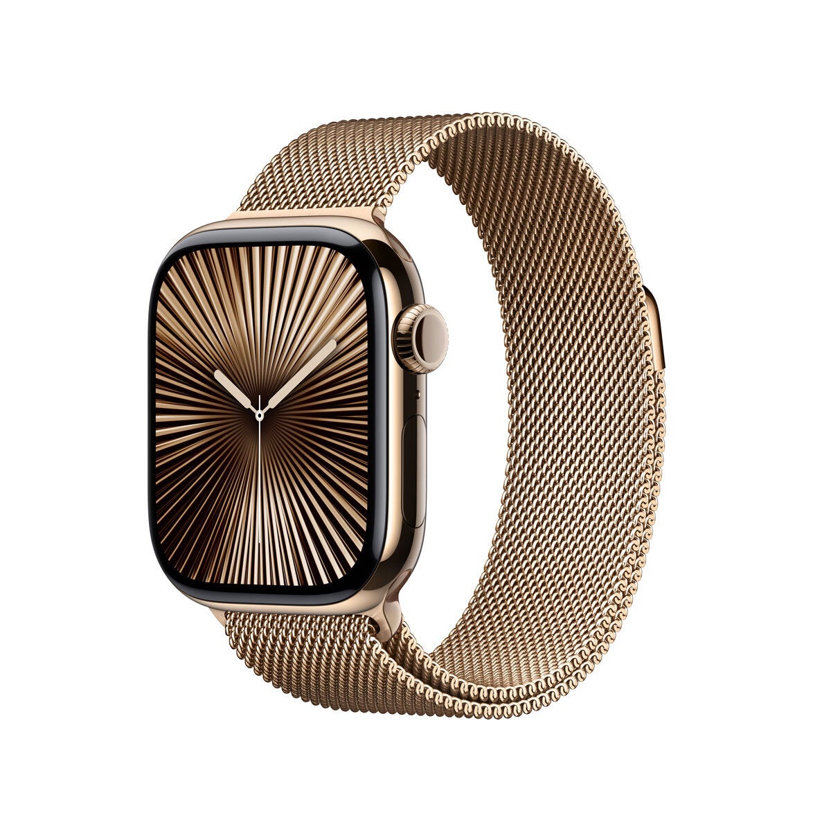 Apple Watch Series 10 GPS + Cellular, 46mm Titanium Case - M/L - Gold Milanese