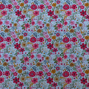 27m Blossom Floral Flowers 100% Cotton Poplin Fabric Rose & Hubble 45", Ivory - Bull Ring Fabrics