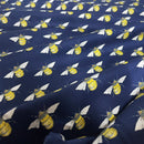 27m Roll Bee's 100% Cotton Poplin Fabric Rose & Hubble 112cm, Navy - Bull Ring Fabrics