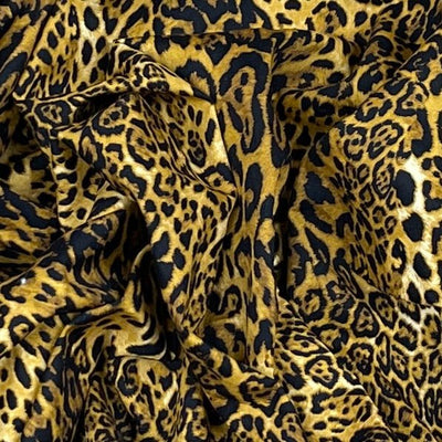 27m Roll Dark Leopard Spots 100% Cotton Poplin Fabric Rose & Hubble 112cm, Brown - Bull Ring Fabrics