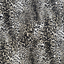 27m Roll Lynx Leopard Spots 100% Cotton Poplin Fabric Rose & Hubble 112cm, Gray - Bull Ring Fabrics