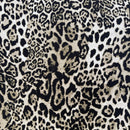 27m Roll Lynx Leopard Spots 100% Cotton Poplin Fabric Rose & Hubble 112cm, Gray - Bull Ring Fabrics