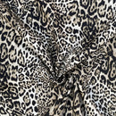27m Roll Lynx Leopard Spots 100% Cotton Poplin Fabric Rose & Hubble 112cm, Gray - Bull Ring Fabrics