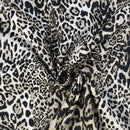 27m Roll Lynx Leopard Spots 100% Cotton Poplin Fabric Rose & Hubble 112cm, Gray - Bull Ring Fabrics