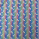 27m Roll Unicorn Rainbow Flag Striped 100% Cotton Poplin Fabric Rose & Hubble 45", Pastel - Bull Ring Fabrics
