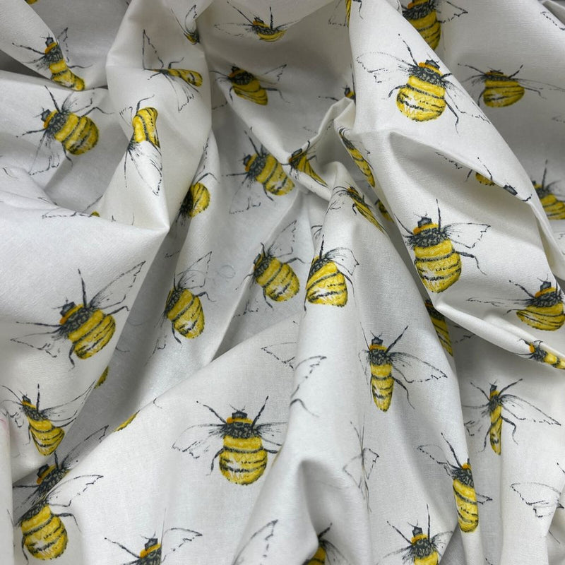 27m Wholesale Bumblebee Rose & Hubble Cotton Poplin Dress Fabric 45” - Bull Ring Fabrics