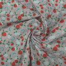 Strawberries & Butterflies Polycotton Fabric 112cm, Pink