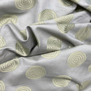 Spotted Circles Curtain Brocade Upholstery Fabric 140cm, Green