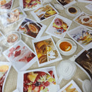 Oilcloth PVC Breakfast Food Snapshots Tablecloth Fabric