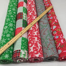 300m Xmas Polycotton Fabric Christmas 45" Wholesale Job Lot - Bull Ring Fabrics