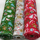 300m Xmas Polycotton Fabric Christmas 45" Wholesale Job Lot - Bull Ring Fabrics